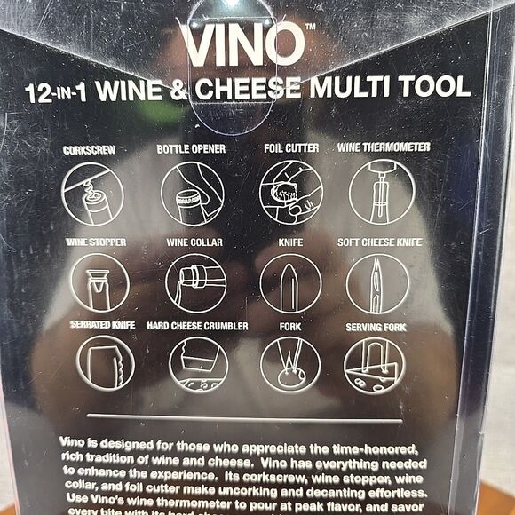 VINO New Cheese Cutter Wine Bottle Opener Gourmet Multi Tool Set Party Picnic - Picture 5 of 9
